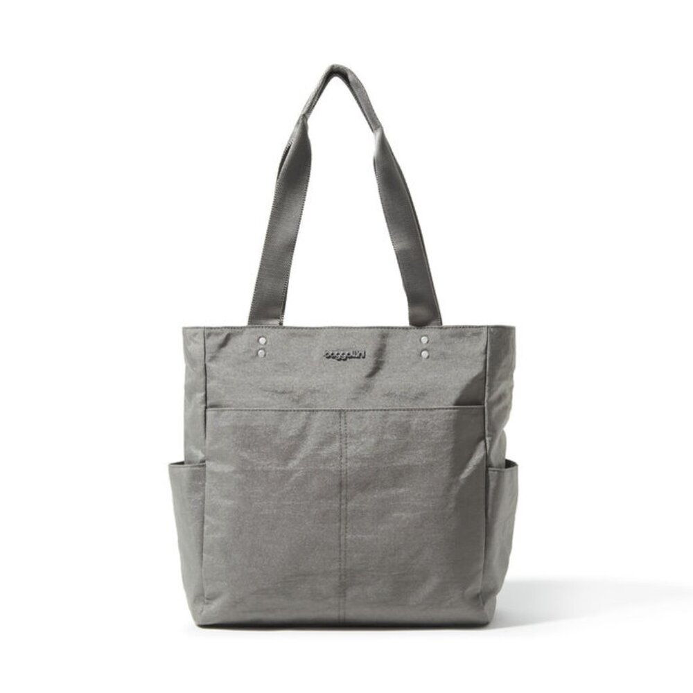 Baggallini Carryall Daily Tote, Sterling Shimmer - NEW